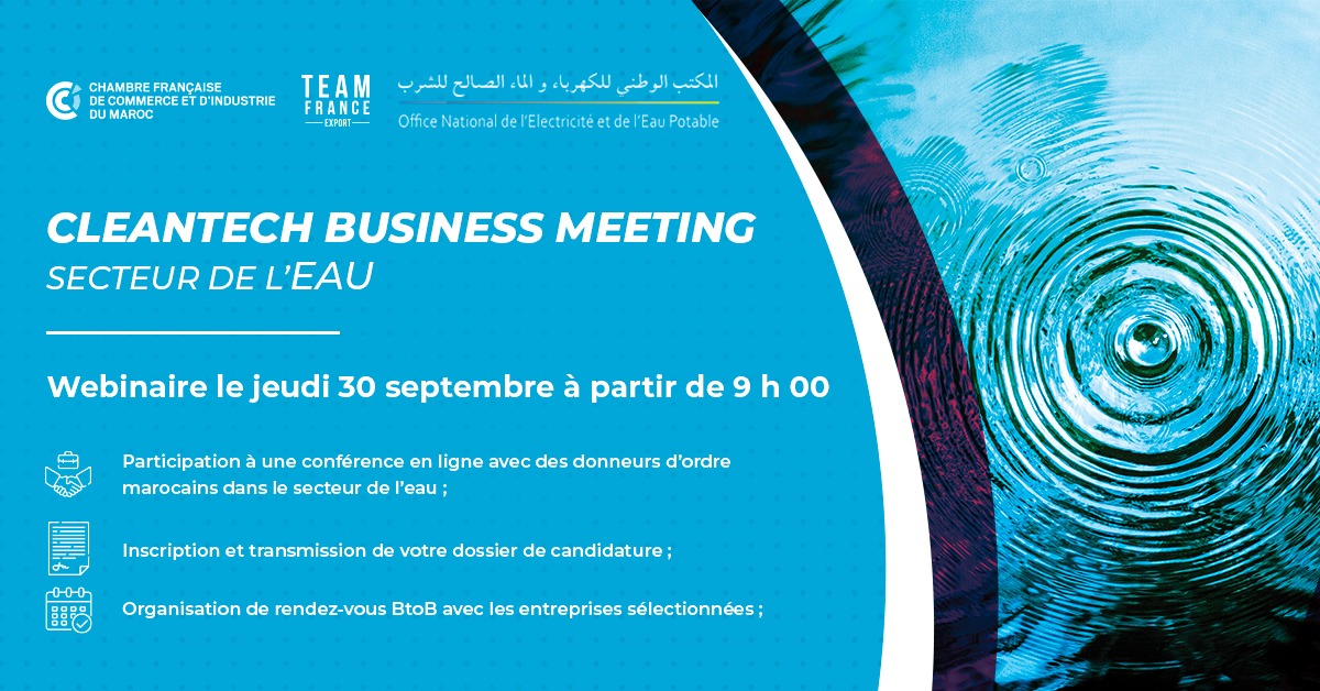 Cleantech Business Meeting secteur de l'eau