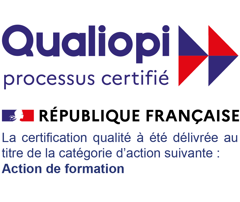 logo qualiopi avec action de formation certification qualiopi action de formation