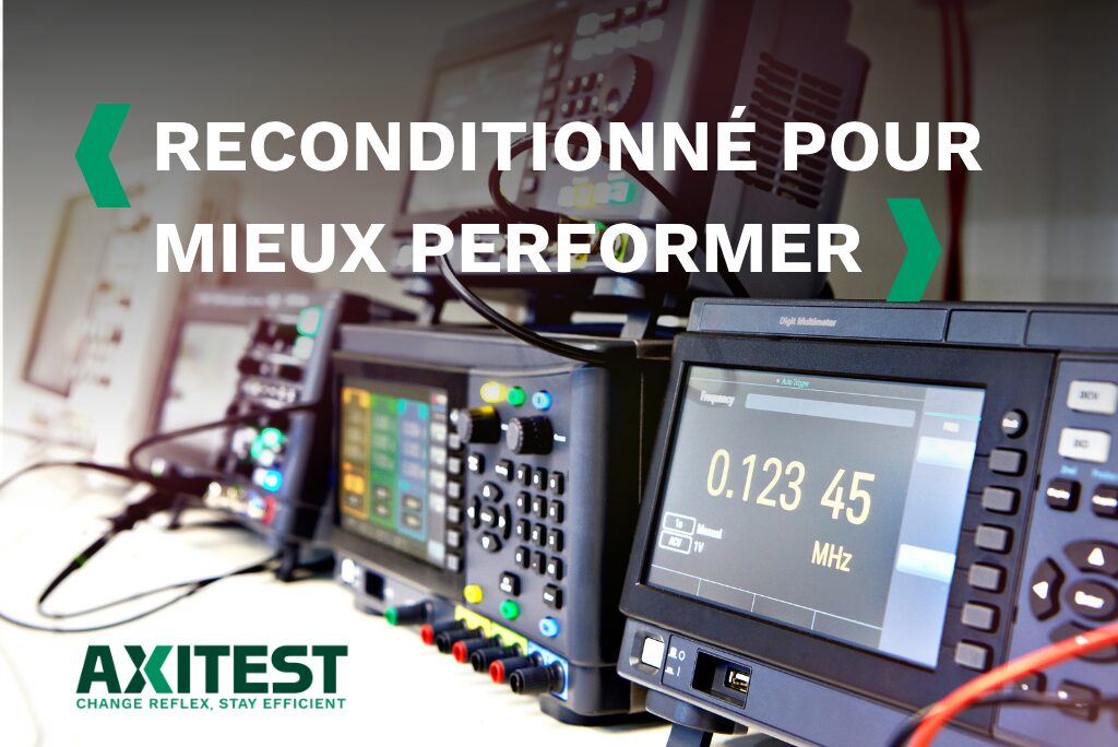 Instruments de test et mesure sur banc de test en laboratoire industriel