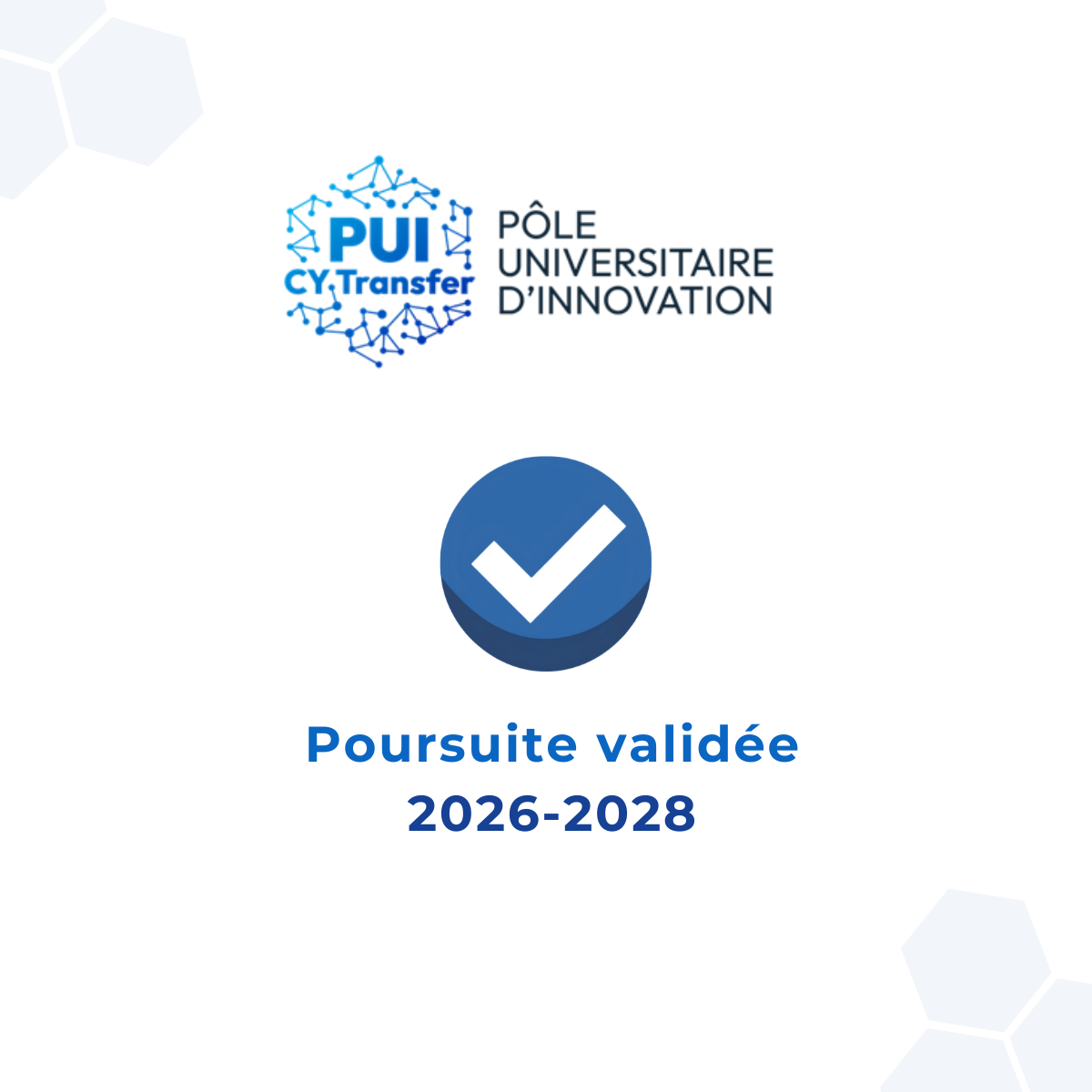 Le PUI CY Transfer est reconduit pour la période 2026-2028